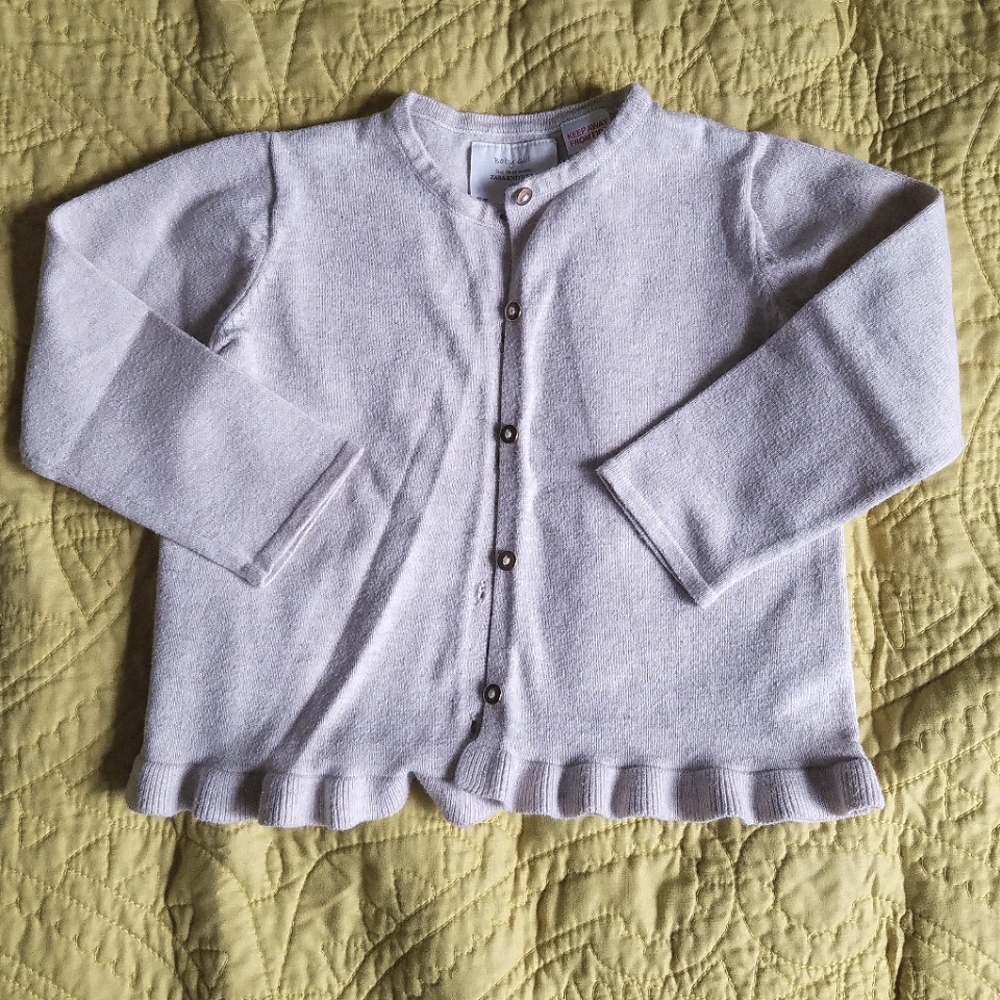 ZARA Ruffle Hem Cardigan 18-24 months